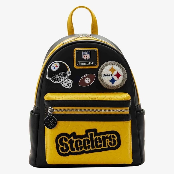 Loungefly Black and Yellow Steelers Backpack NWT - Picture 1 of 4